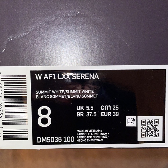 NWB Nike WMNS SERENA Air Force 1 / Summit White - 8 - Picture 8 of 8